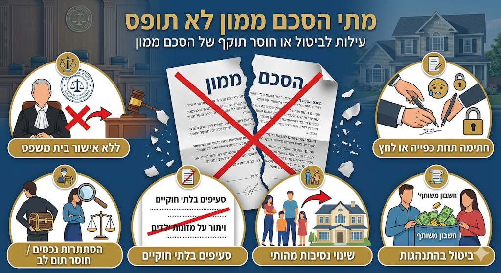 מתי הסכם ממון לא תופס